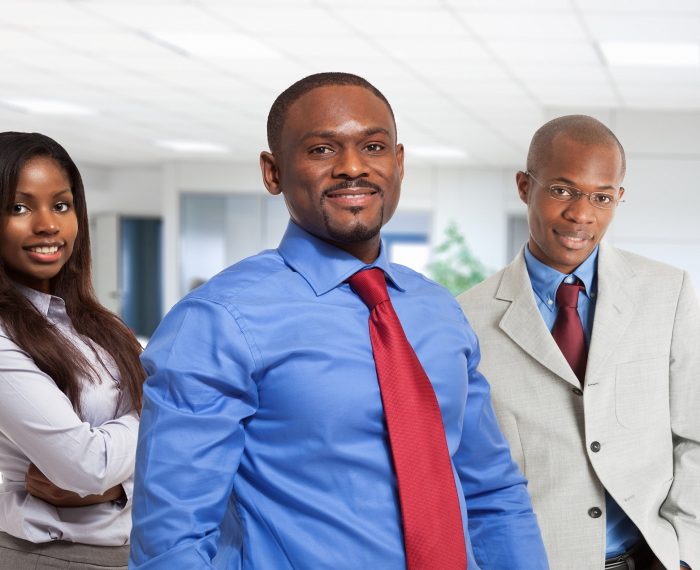 Group of afro-american business people